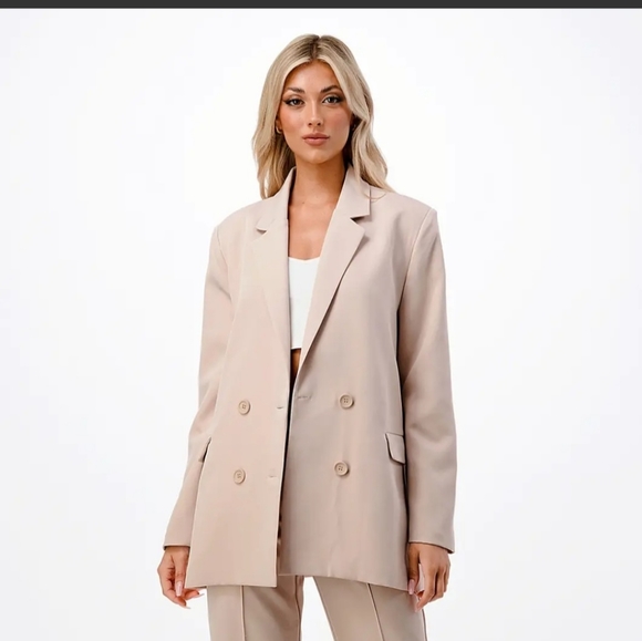#39 SALE 🛑L HOTTEST ICONIC OVERSIZED DOUBLE BREASTED BLAZER - Picture 4 of 4